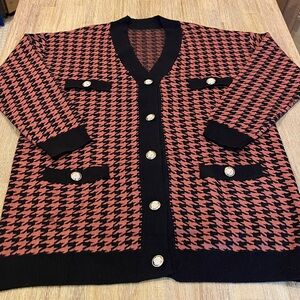 Houndstooth Cardigan